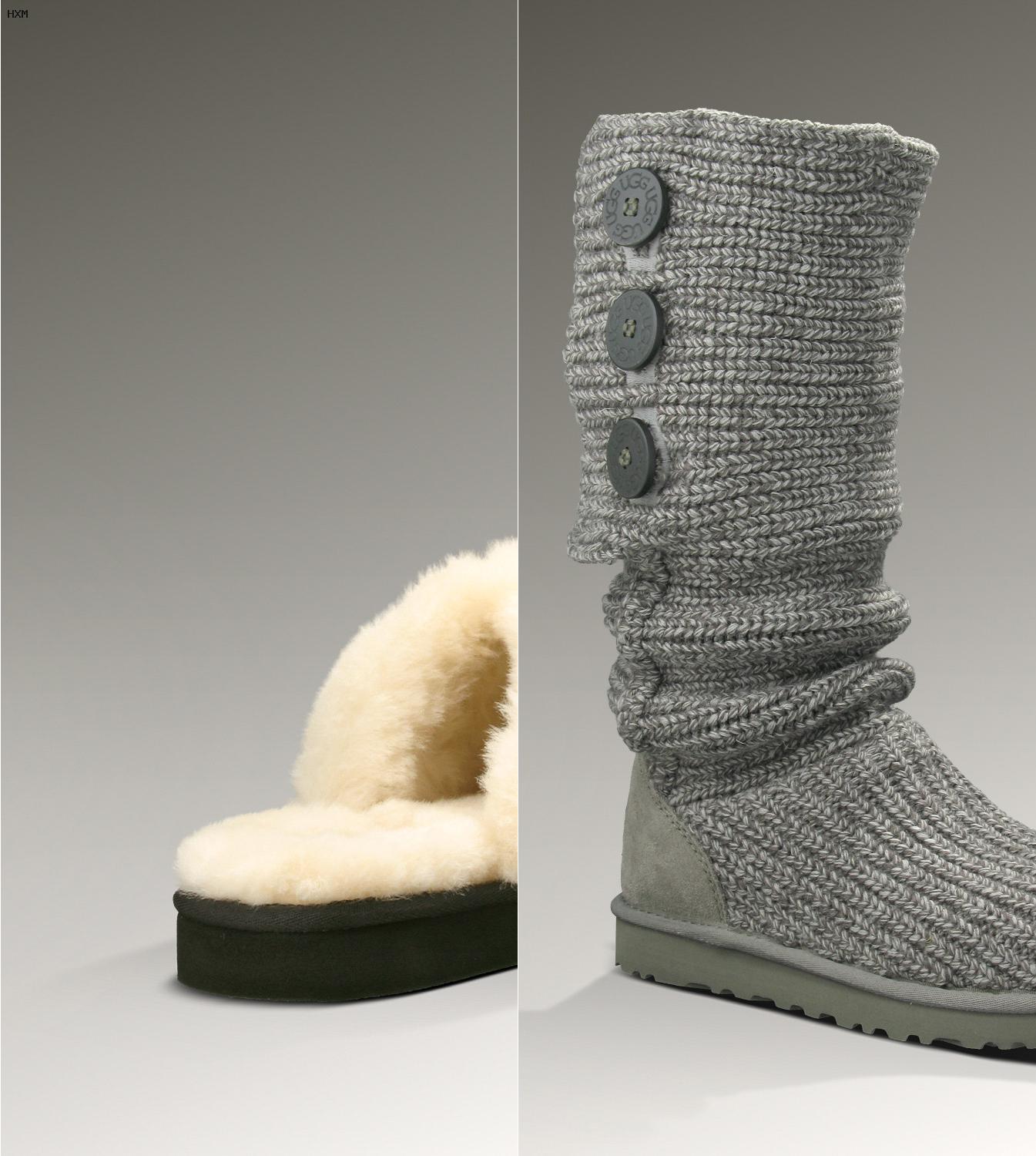 beige knitted ugg boots